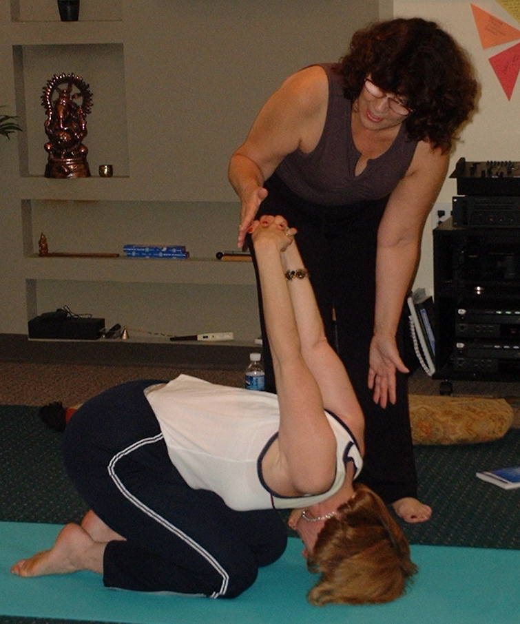 Barbara assists Yoga Mudra